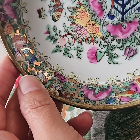 Gilt brass Antique China export marked brass porcelain Qing SALE- stamped - Picture 1 of 14